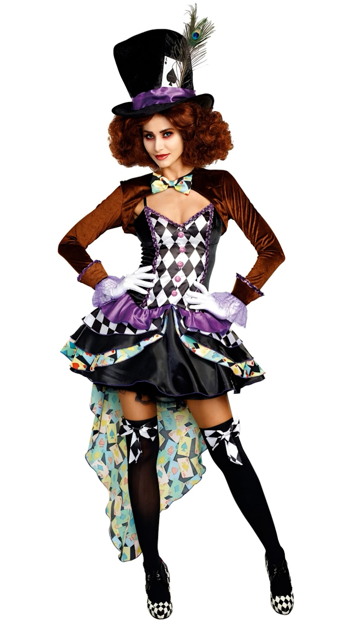 DR11162 Ai Raving Mad Hatter Costume for Women